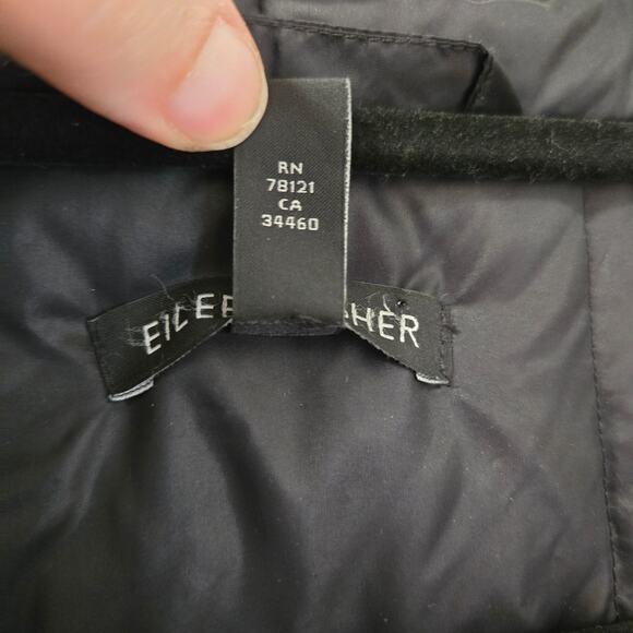 Eileen Fisher Black Puffer Coat - Picture 8 of 11
